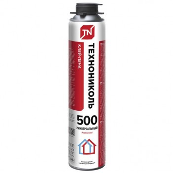 Клей-пена ТЕХНОНИКОЛЬ 500 Professional универсальный 750 г Клей-пена ТЕХНОНИКОЛЬ 500 Professional универсальный 750 г