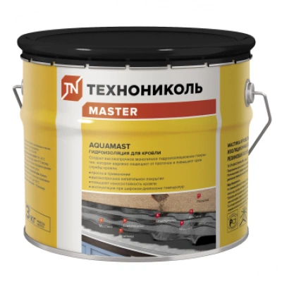 Мастика битумно-резиновая ТЕХНОНИКОЛЬ AquaMast для кровли 3 кг 4 шт