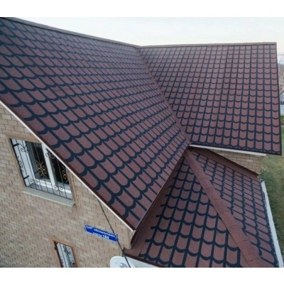 Рулонная черепица ТЕХНОНИКОЛЬ Architect Классическая коричневая 8х1 м 8 м2 Рулонная черепица ТЕХНОНИКОЛЬ Architect Классическая коричневая 8х1 м 8 м2