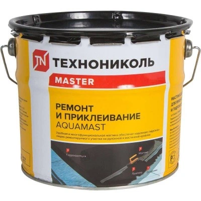 Мастика битумная ТЕХНОНИКОЛЬ AquaMast для ремонта и приклеивания 10 кг Мастика битумная ТЕХНОНИКОЛЬ AquaMast для ремонта и приклеивания 10 кг