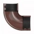 Угол желоба ТЕХНОНИКОЛЬ металлический D125/90 мм внешний 90 градусов RAL 8017 коричневый Угол желоба ТЕХНОНИКОЛЬ металлический D125/90 мм внешний 90 градусов RAL 8017 коричневый