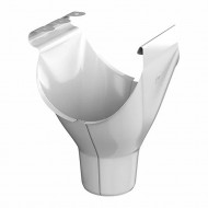 Воронка желоба ТЕХНОНИКОЛЬ металлическая D125/90 мм RAL 9010 белая