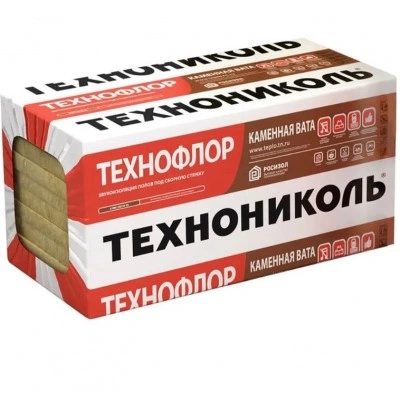 Базальтовая вата ТЕХНОНИКОЛЬ Технофлор Стандарт 1200x600x100 мм 3 плиты Базальтовая вата ТЕХНОНИКОЛЬ Технофлор Стандарт 1200x600x100 мм 3 плиты